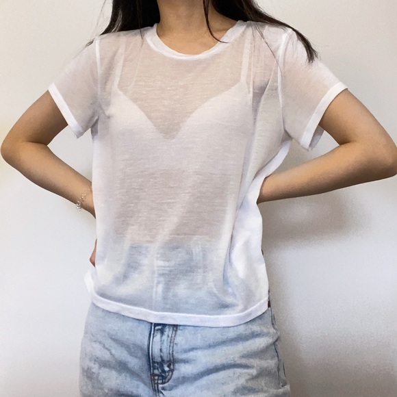 White see through t shirt - Picture 2 of 2